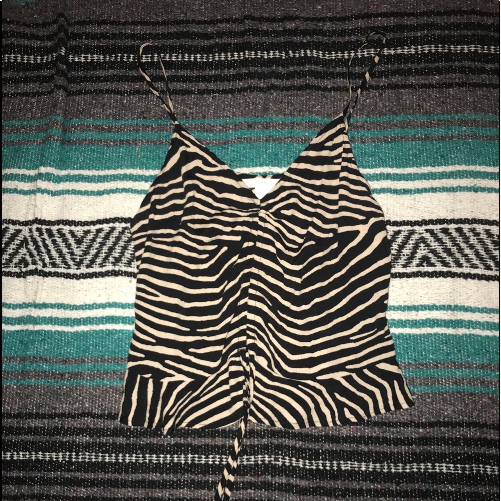 H&M Zebra print crop top